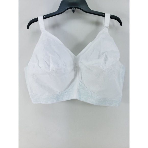 Playtex 18 Hour Sensational Support Full Coverage Wirefree Bra Size 50DDD White - Picture 1 of 7